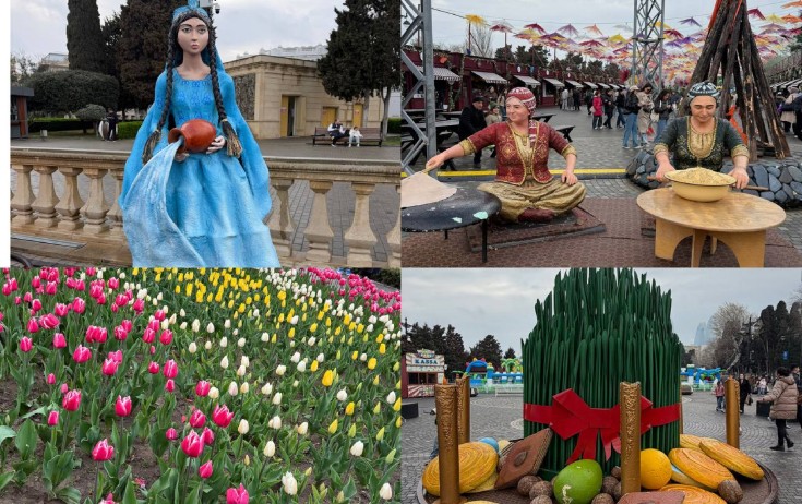 Bulvarda Novruz ab-havası - Fotolar