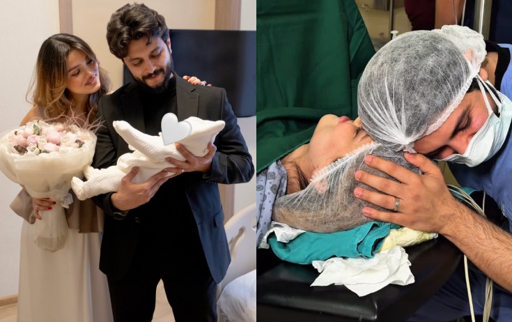 Övladını dünyaya gətirdiyi anın görüntüsünü paylaşdı