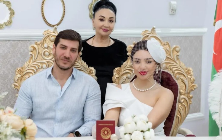Xalq artistinin qızının nikah - Fotoları