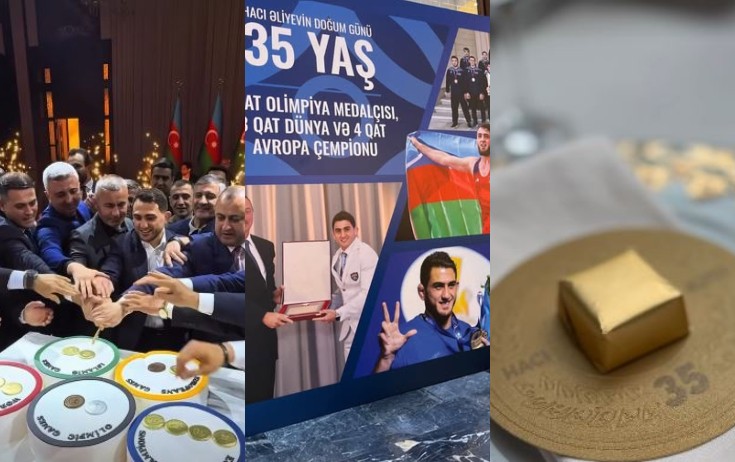 Hacı Əliyev 35 yaşını təmtəraqlı qeyd etdi - Video