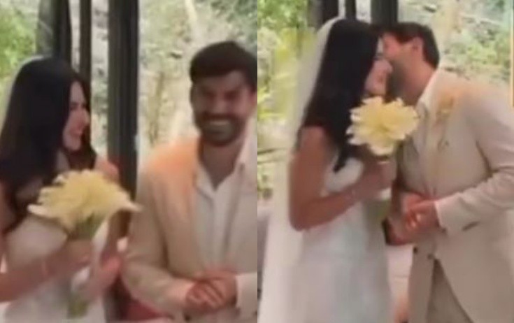 Nəsrinin özündən 6 yaş kiçik həyat yoldaşı ilə toyundan - Video