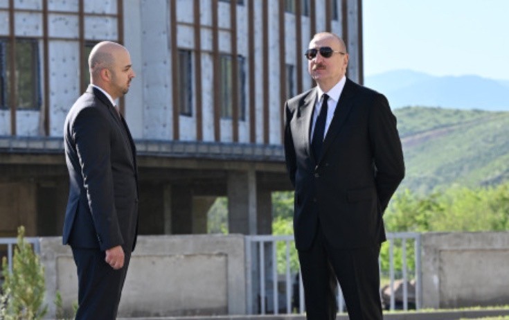 İlham Əliyev Zəngilanda yaşayış kompleksinin açılışında - Fotolar