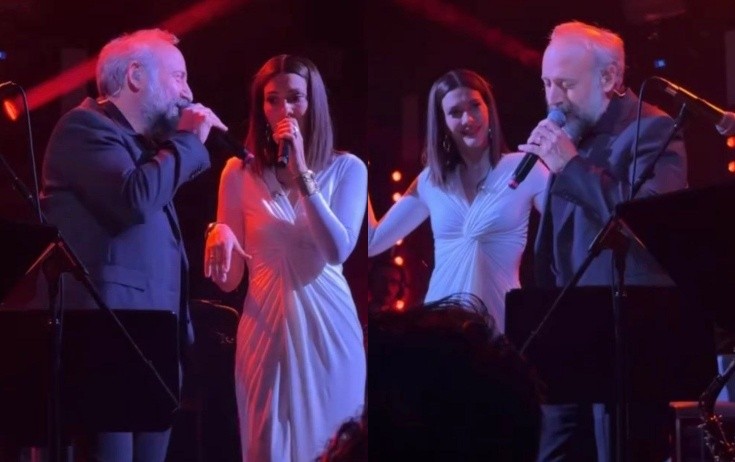 Halit Ergenç xanımı ilə eyni səhnədə - Video
