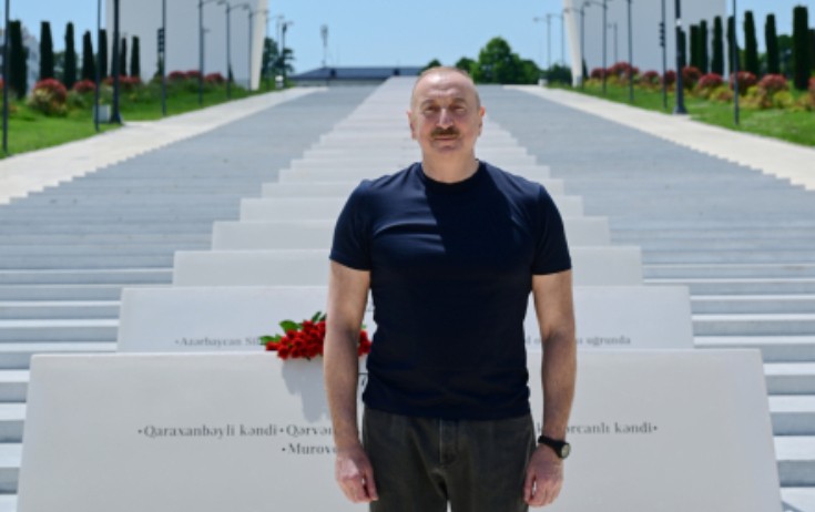 Prezident Xankəndidə Zəfər parkında - Fotolar