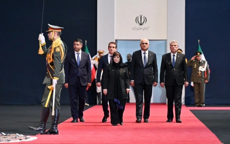 Sahibə Qafarova Xameneinin vida mərasimində - Fotolar