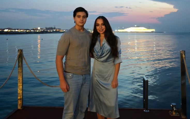 Oğlu Leyla Əliyeva ilə arxiv fotosunu paylaşdı
